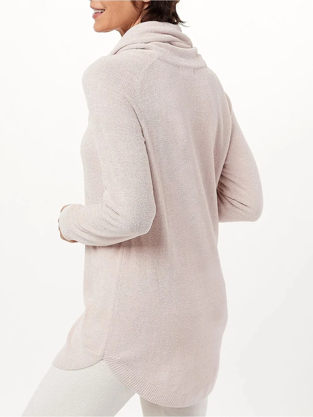 NWT Barefoot Dreams CozyChic Ultra Lite Coastal Cowl Neck Tunic Rosebud Medium